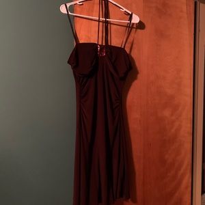 Super cute brown silky dress